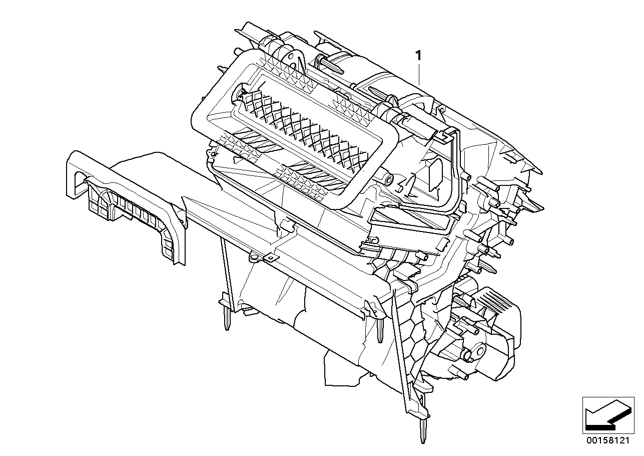 Distributor housing with flaps