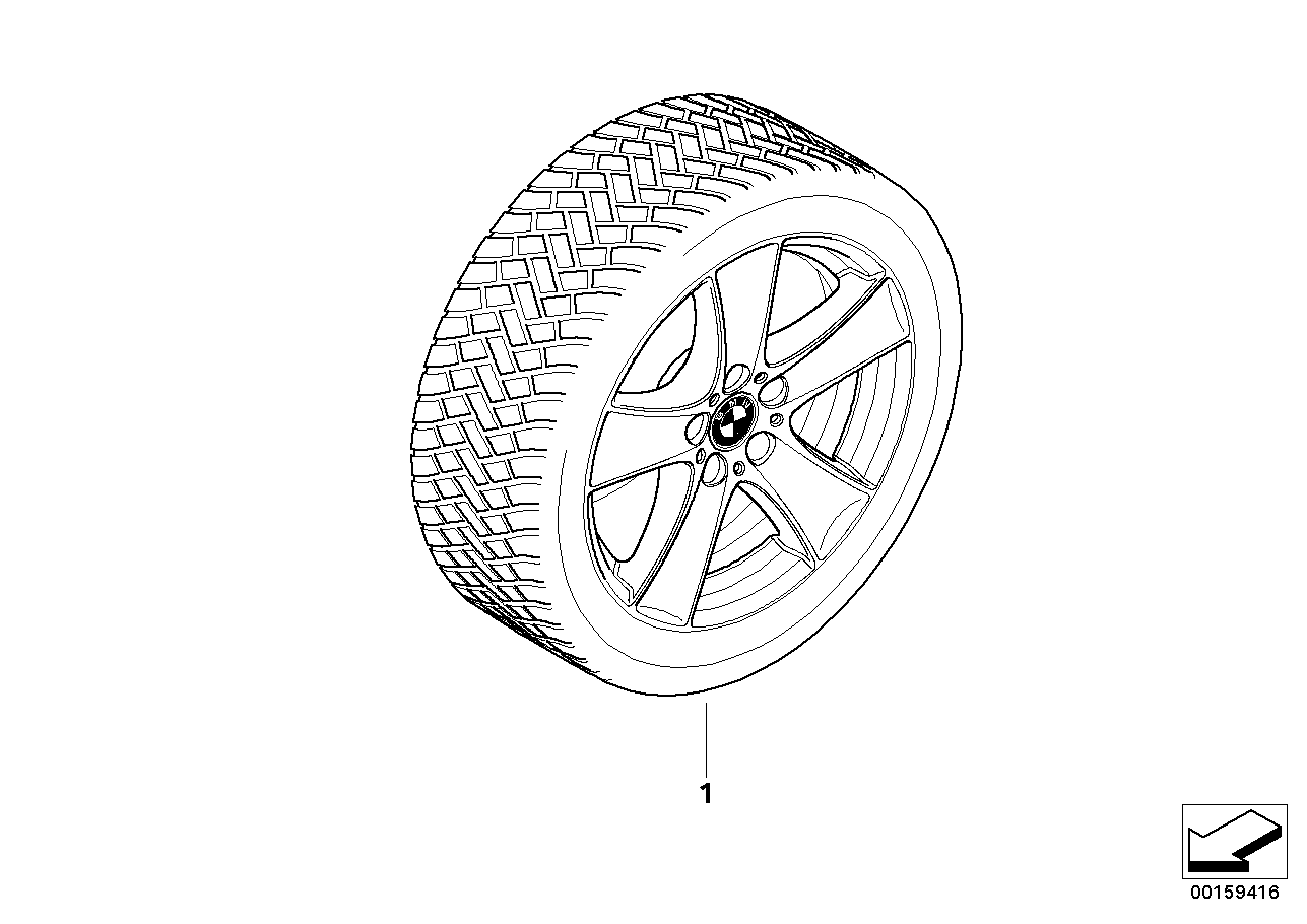 Winter wheel w.tyre star spoke 209 - 18