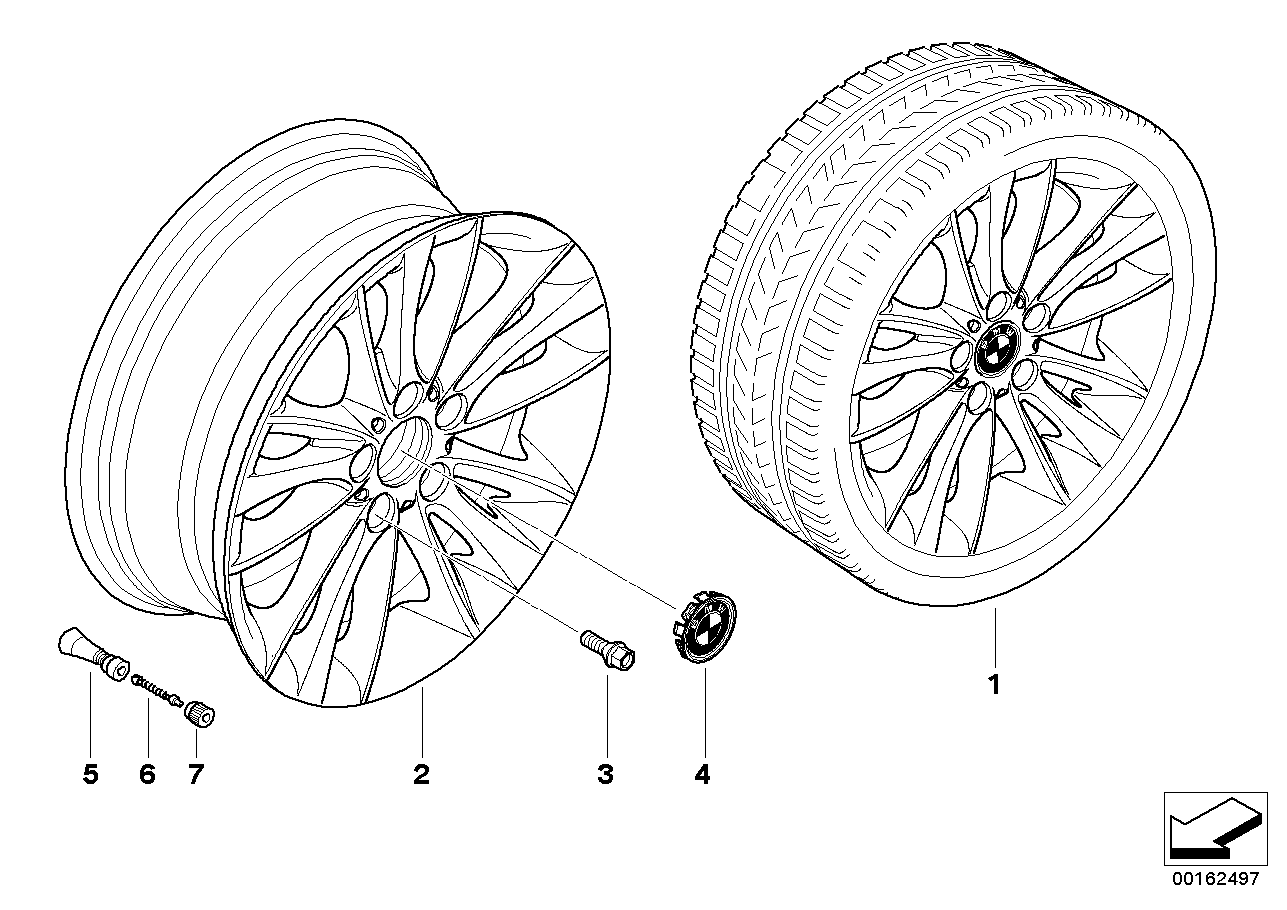 BMW LA wheel, W-spoke 263