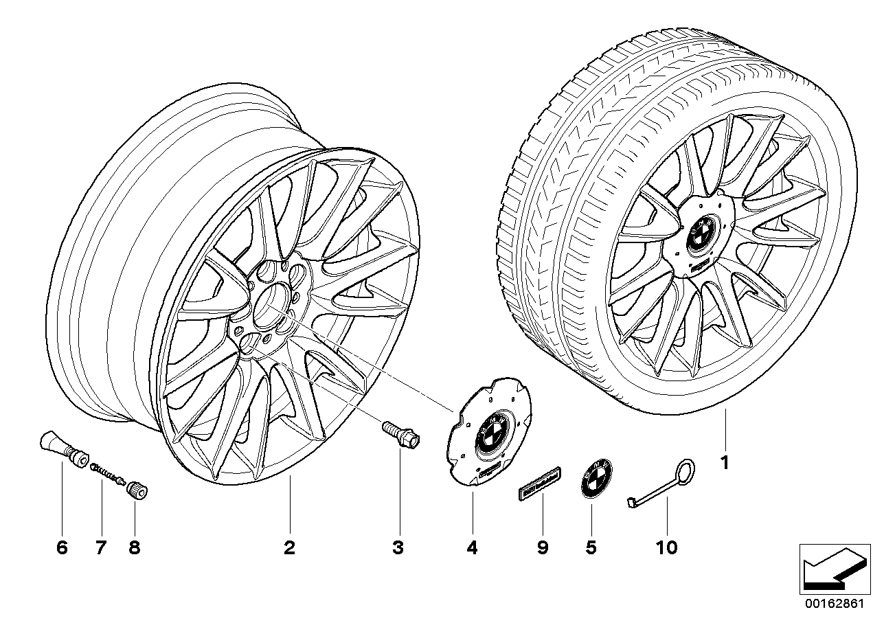 BMW LA wheel,individual, V-spoke 228