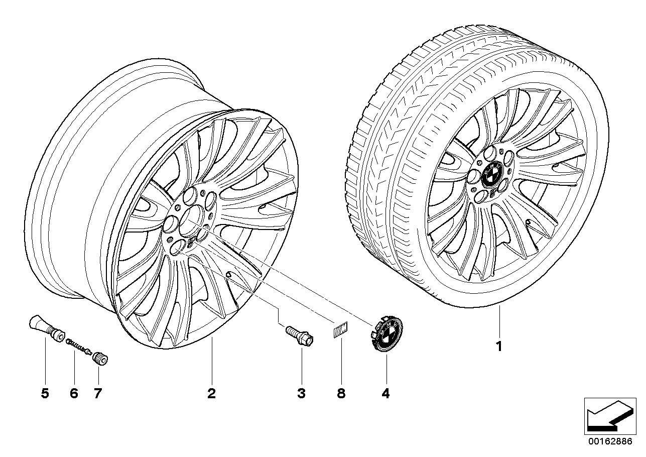 BMW LA wheel, M V spoke 223