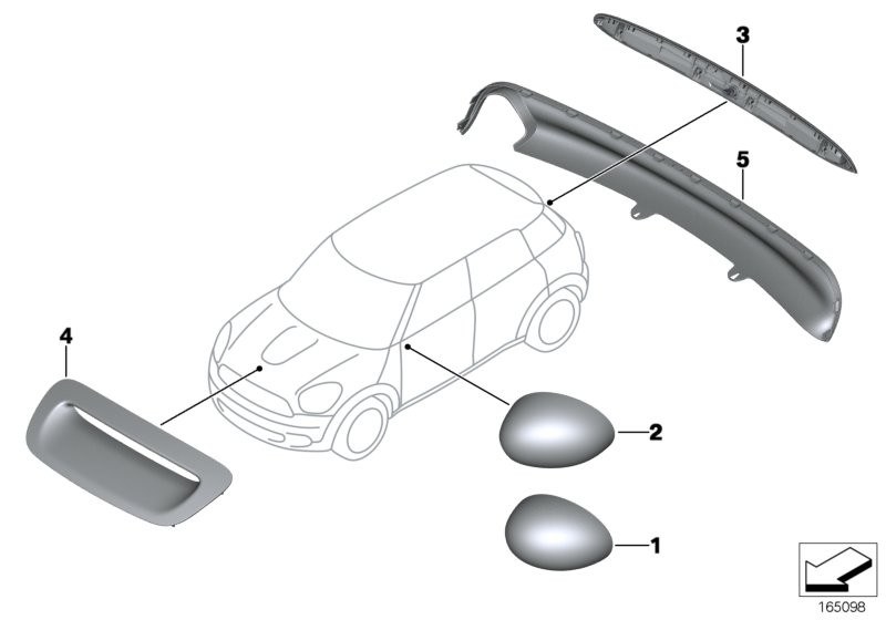 JCW aerodyn.díly příslušenství – R5x