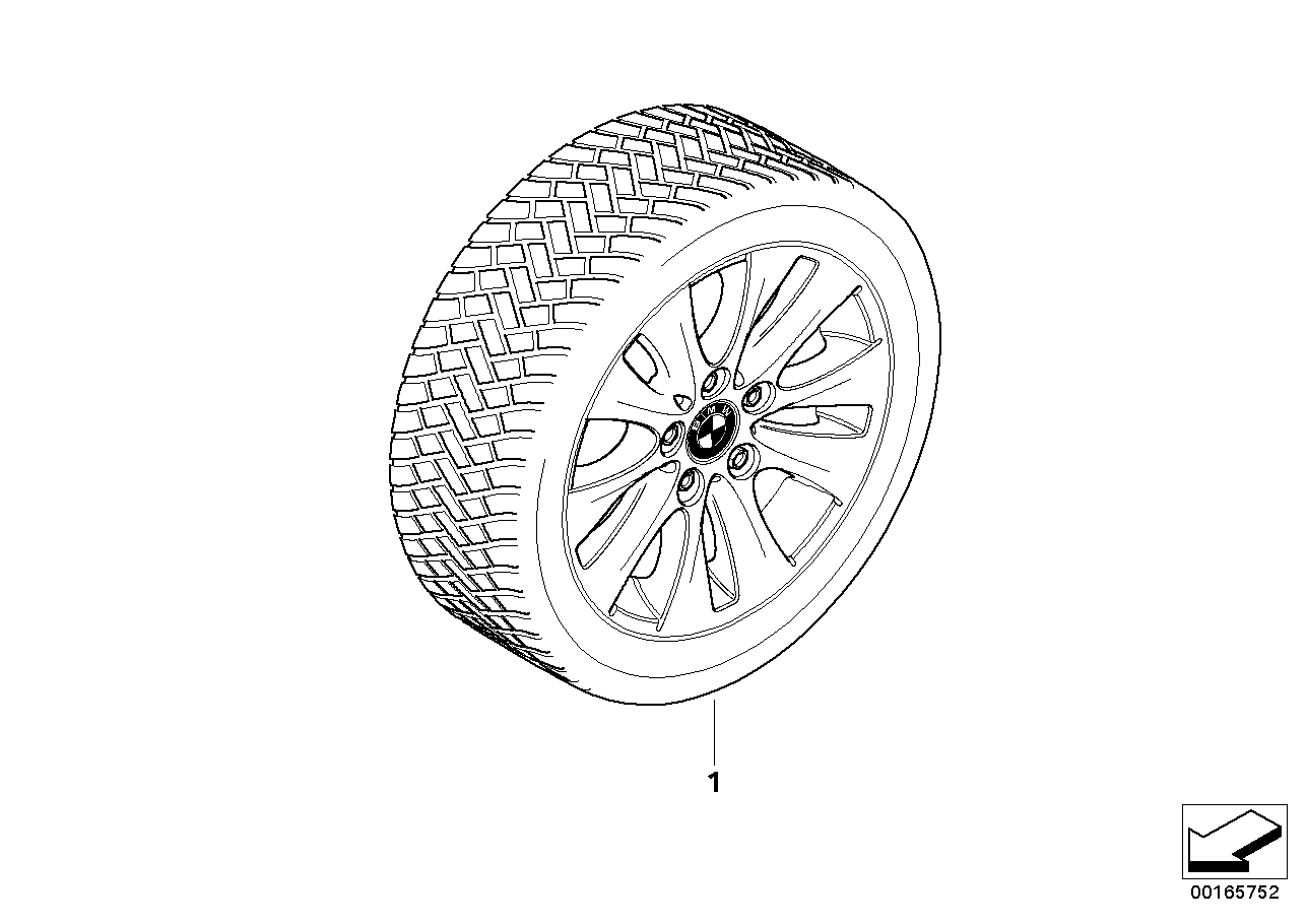 Winter wheel with tyre V-spoke 229 - 16