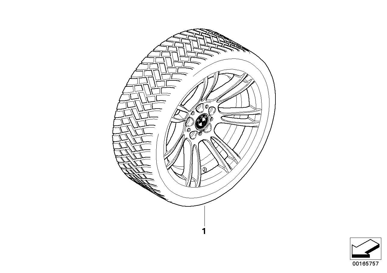 Wint.wheel w.tyre M dble sp. 270M - 18