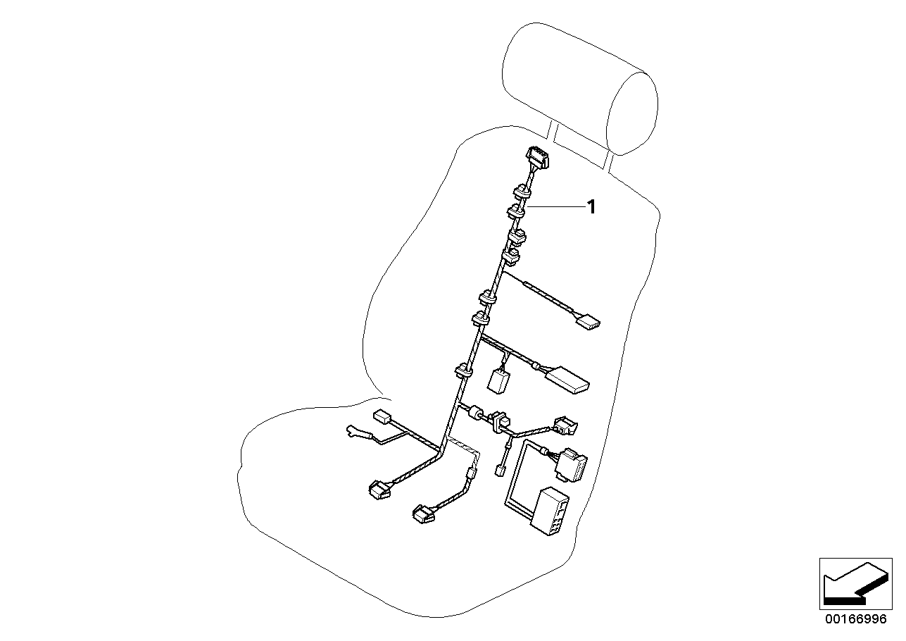Wiring harness, basic/sport seat