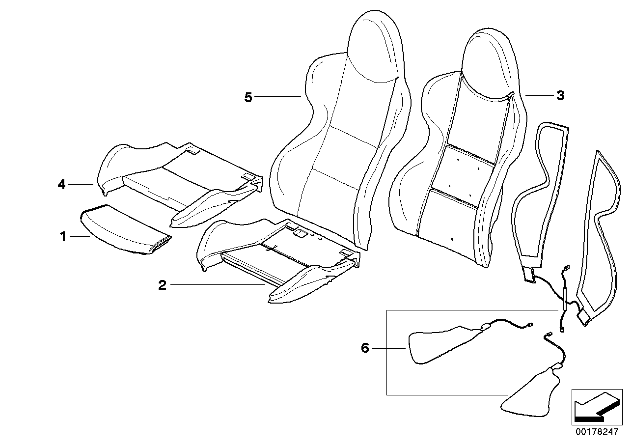 座椅 前部 座垫和座套 跑车座椅
