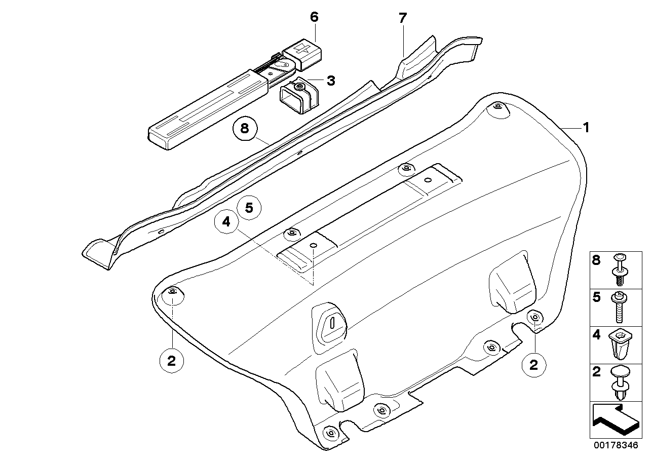 Trim panel, trunk lid