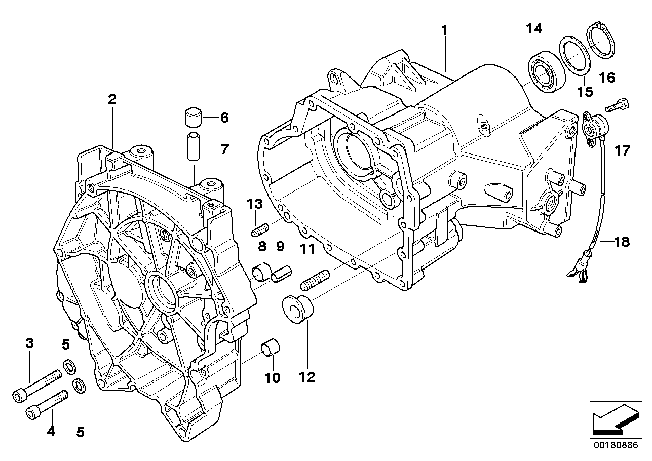 Gearbox housing/mounting parts