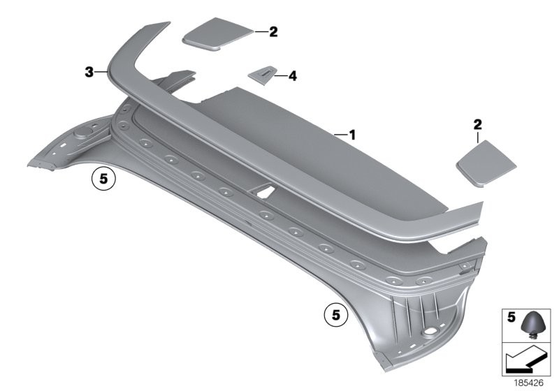 Folding top compartment lid