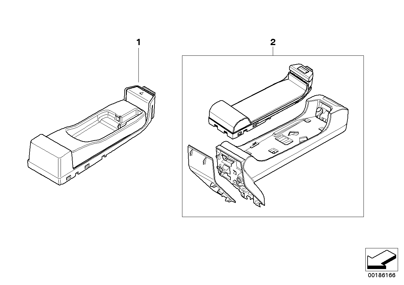Single parts, SA 633, centre console