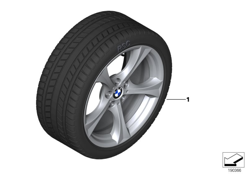 Winter wheel w.tyre star spoke 276 - 17