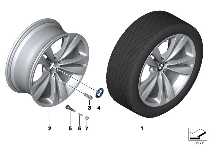 BMW LA wheel double spoke 316 - 20''