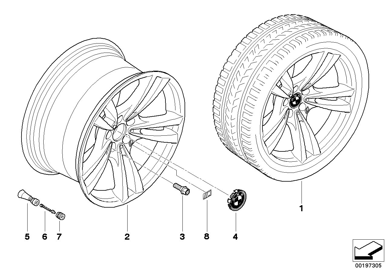 BMW LA wheel, M V spoke 299