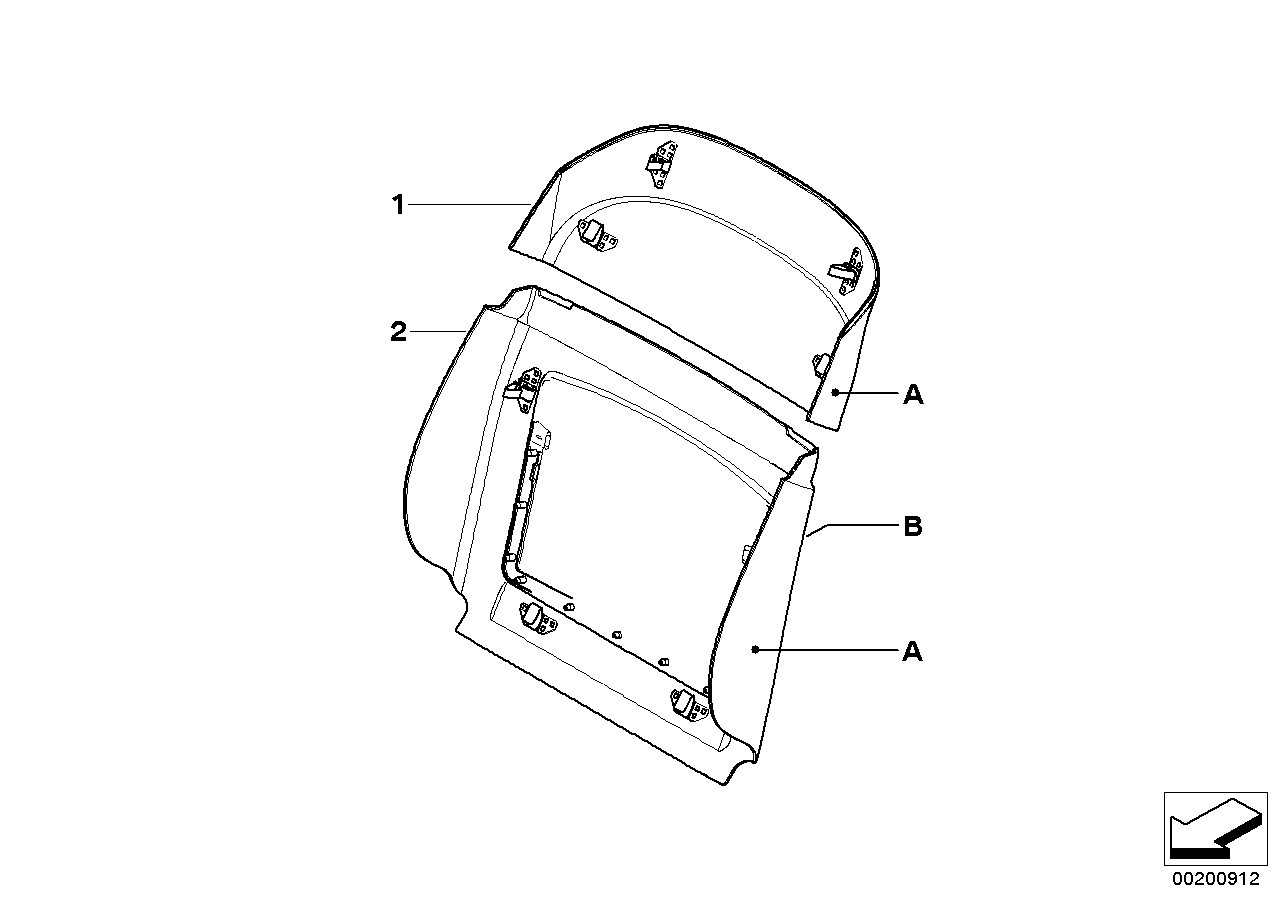 Individ. rear panel,leather comfort seat