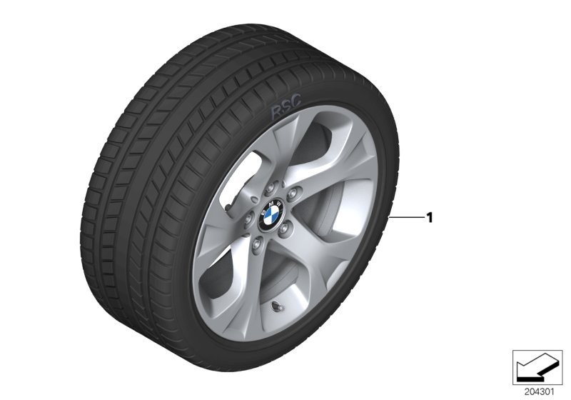 Winter wheel w.tyre star spoke 317 - 17