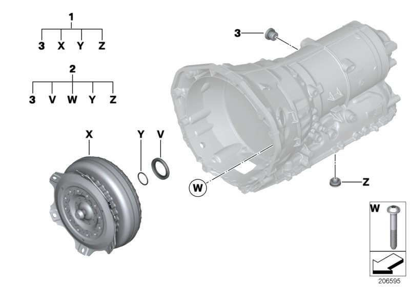 GA8HP51Z torque converter/seal.elements