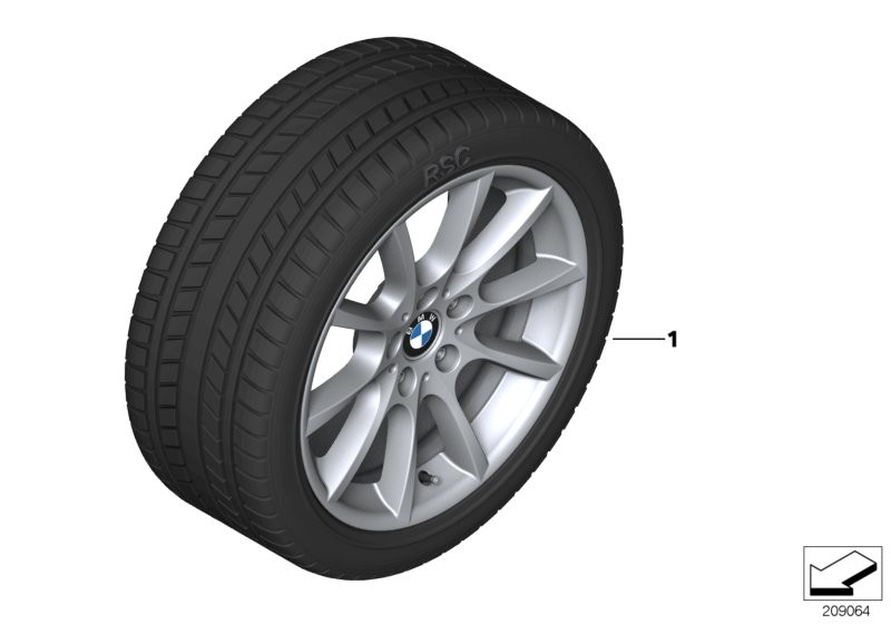 Winter wheel with tyre V-spoke 281 - 18