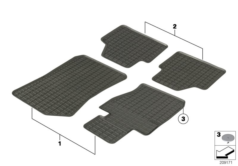 Floor mats rubber