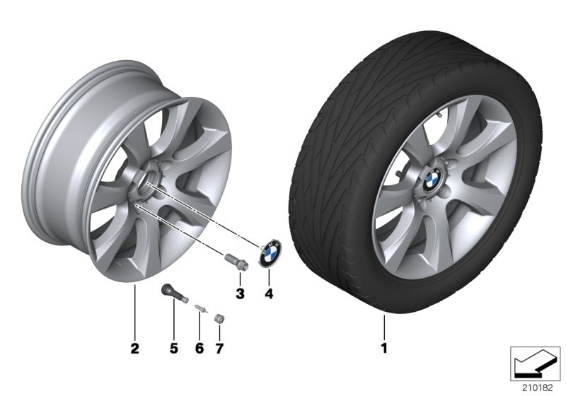 BMW 轻质铝合金轮辋 星形轮辐 330 - 18''