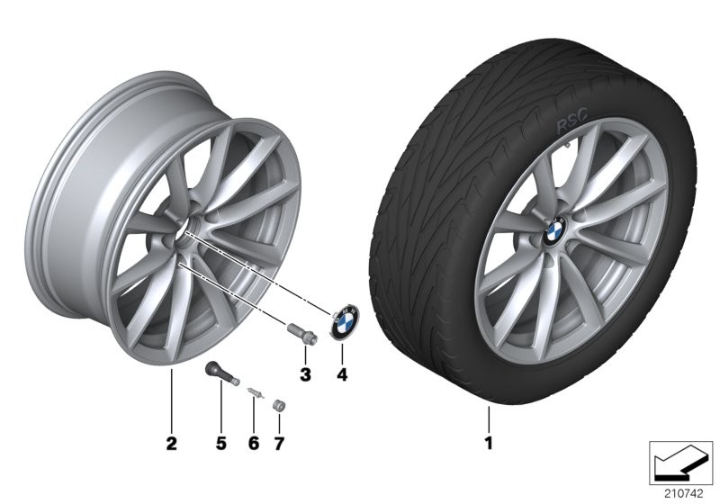 BMW LA wheel, V-spoke 324