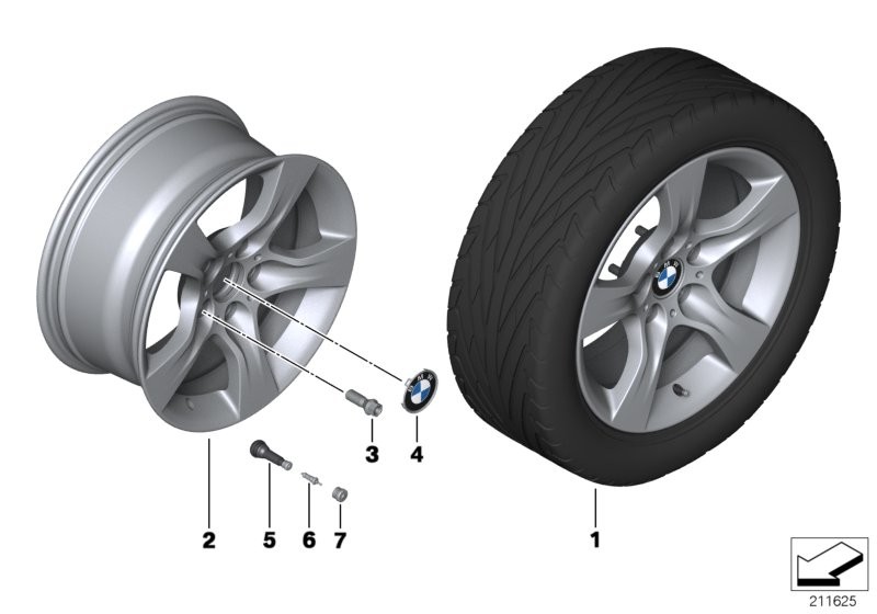 BMW 轻质铝合金轮辋 星式轮辐 339