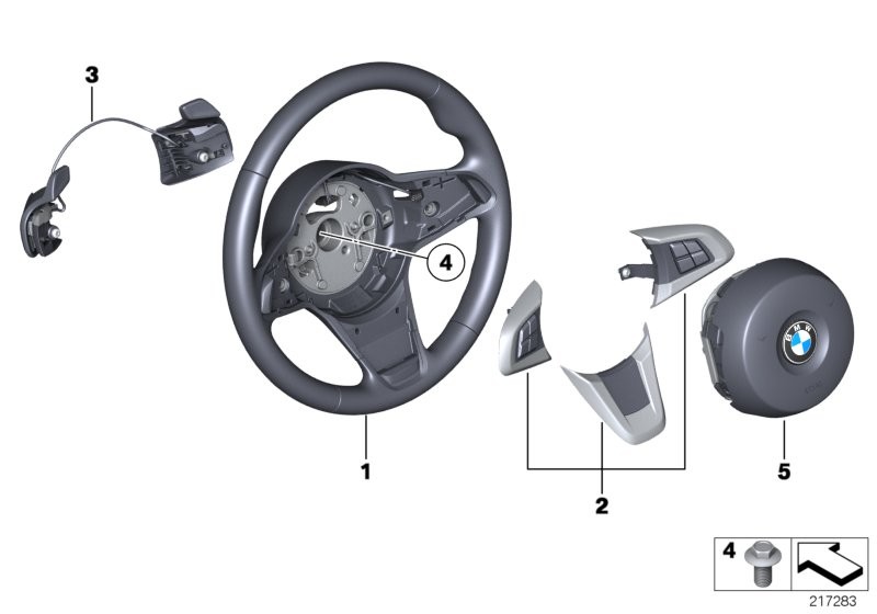 Sport steering wheel,airbag, w/ paddles