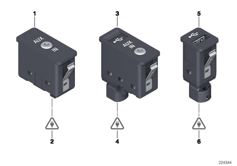 USB / AUX-IN / AV-IN sockets