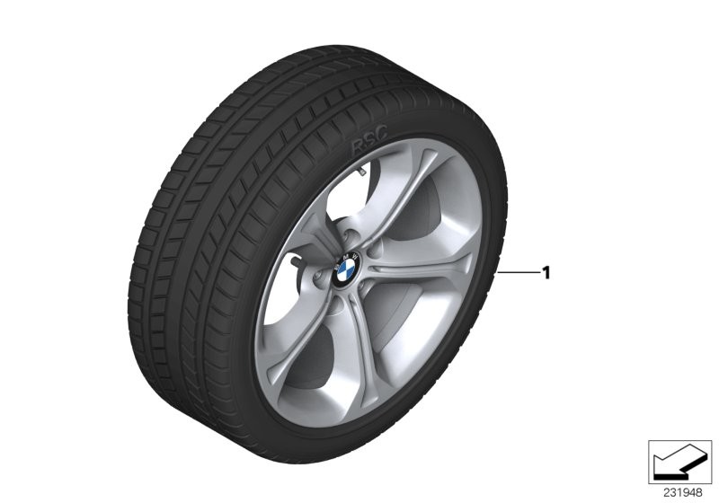 Winter wheel w.tyre star spoke 320 - 18