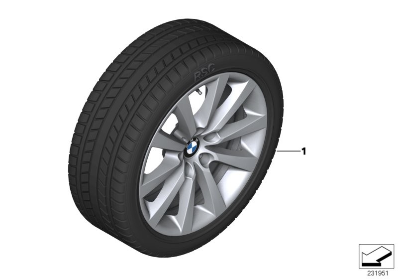 Winter wheel with tyre V-spoke 328 - 18