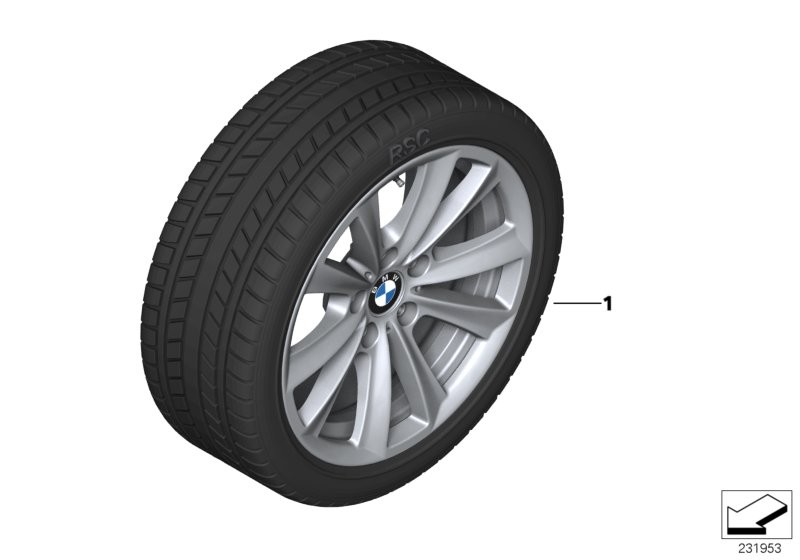 Winter wheel with tyre V-spoke 236 - 17
