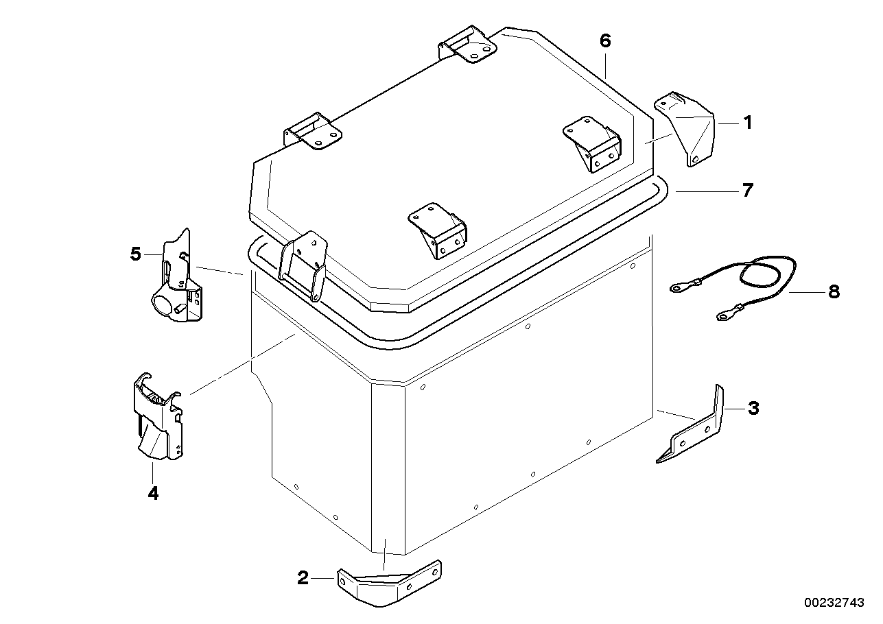 Jednotlivé díly hliníkový kufr