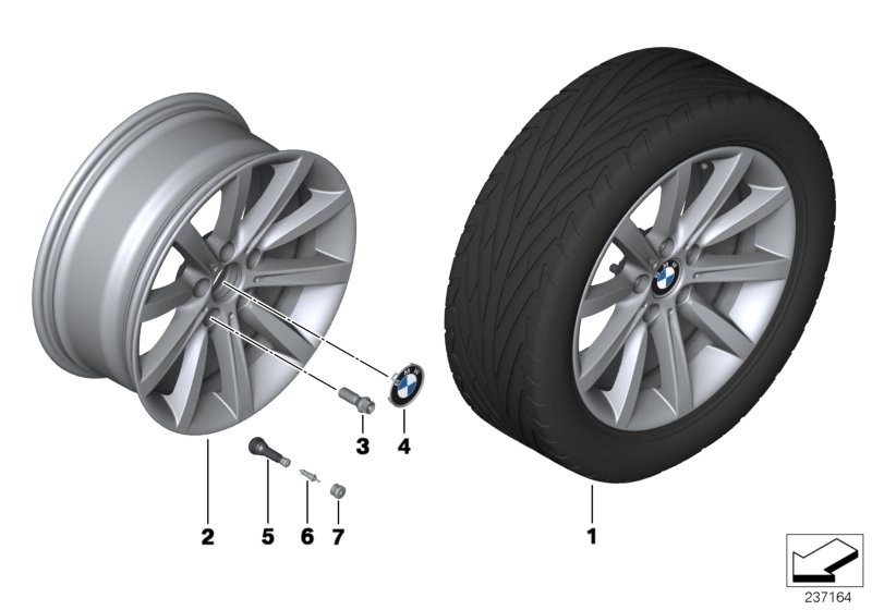 BMW 轻质铝合金轮辋 星形轮辐 365 - 18''