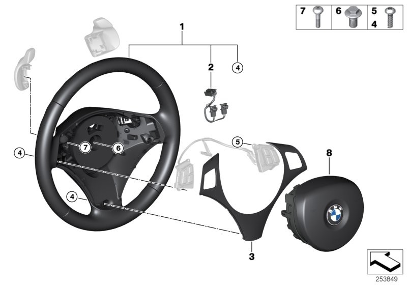Volant sport airbag Multif./manettes