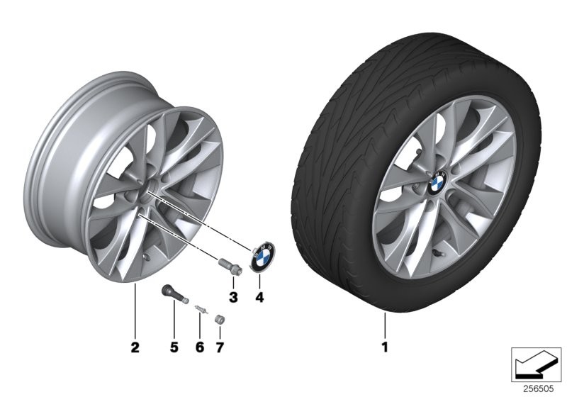 BMW LA wheel, V-spoke 412