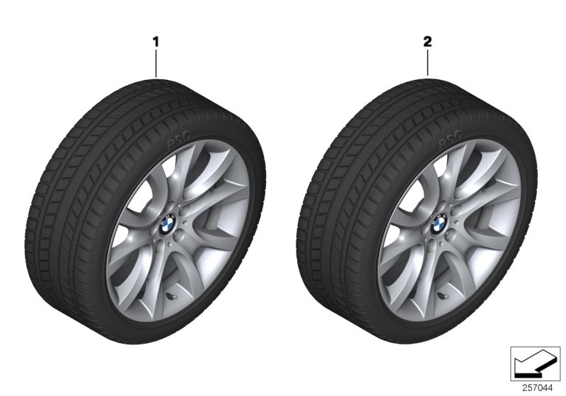 Winter wheel with tyre V-spoke 257 - 19