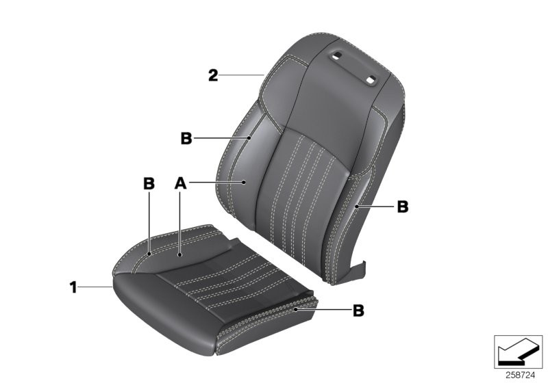 Indiv.cover for M multifunction seat