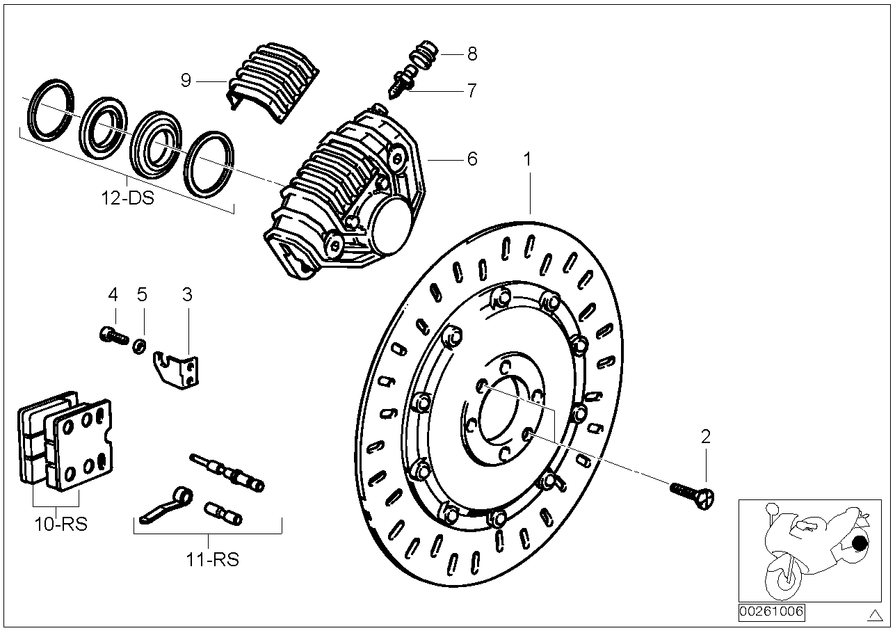 Disc brake, rear