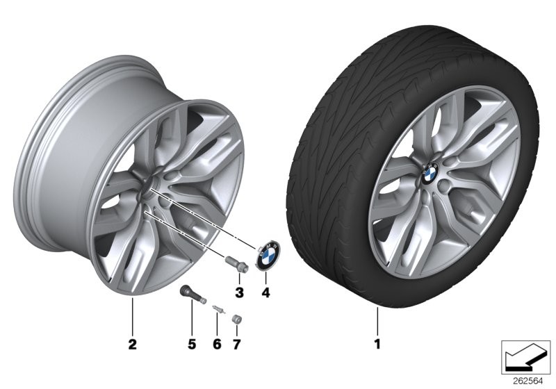 BMW 轻质铝合金轮辋 Y 式轮幅 337