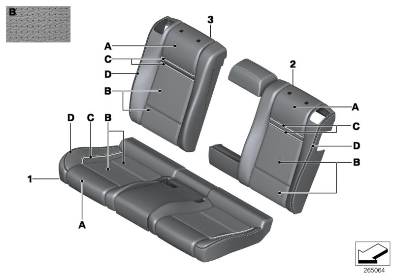 Indiv.cover,seat,rear,A/C leather(S4UKA)