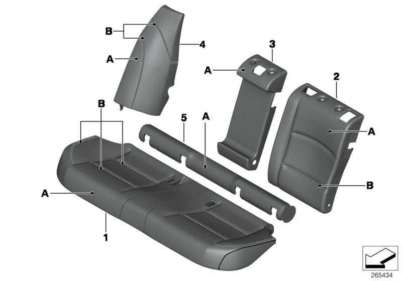 Individual cover, leather, seat, rear