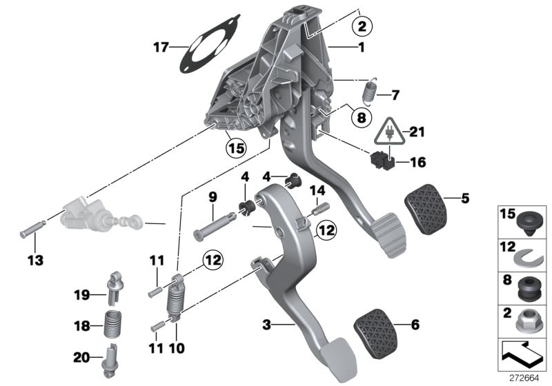Pedals, manual gearbox