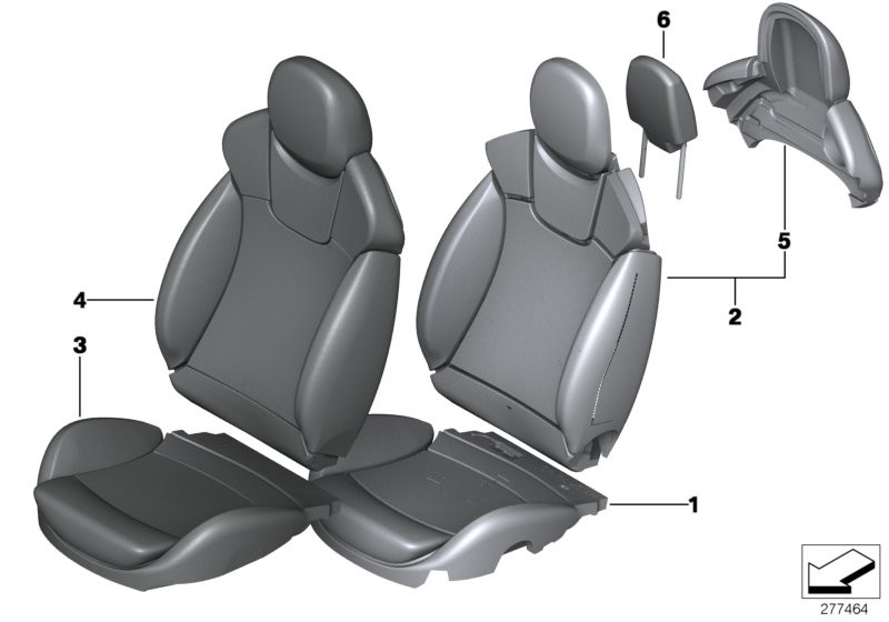 Seat, front, Recaro sports seat