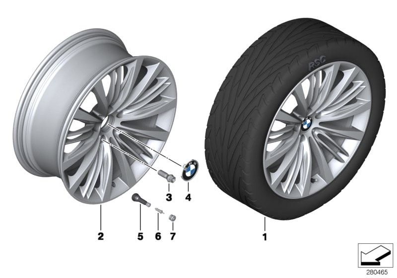 BMW LA wheel, V-spoke 463