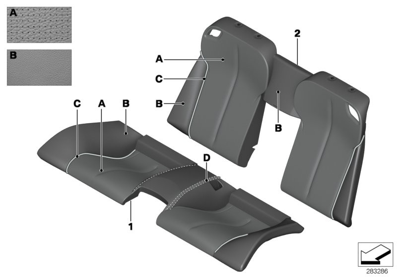 Individual cover Klima-Leather, rear
