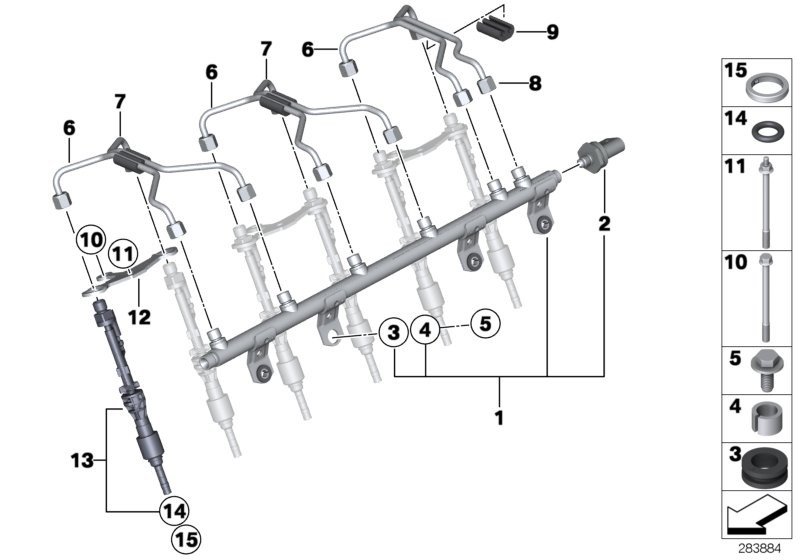 Högtycks-rail/spridare/ledning