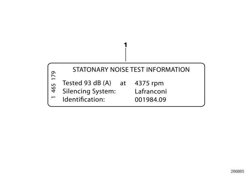 Informační štítek „předpis o hluku“