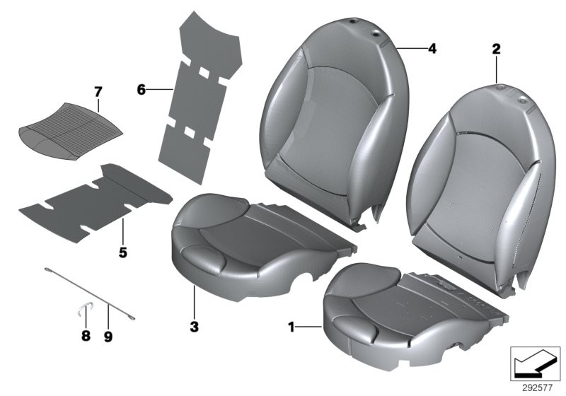 座椅 前部 座垫和座套
