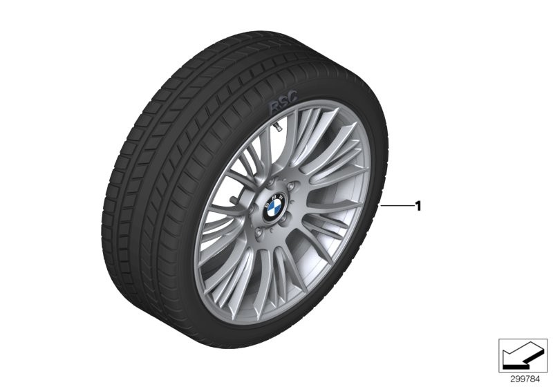 Wint.wheel w.tyre radial spoke 388 -18