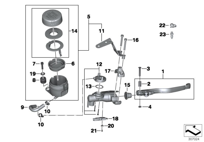 Enskilda komponenter handbromsarmatur