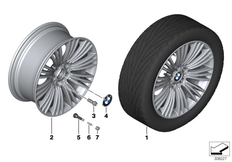 BMW 轻质铝合金轮辋 W 式轮辐 440 - 19''